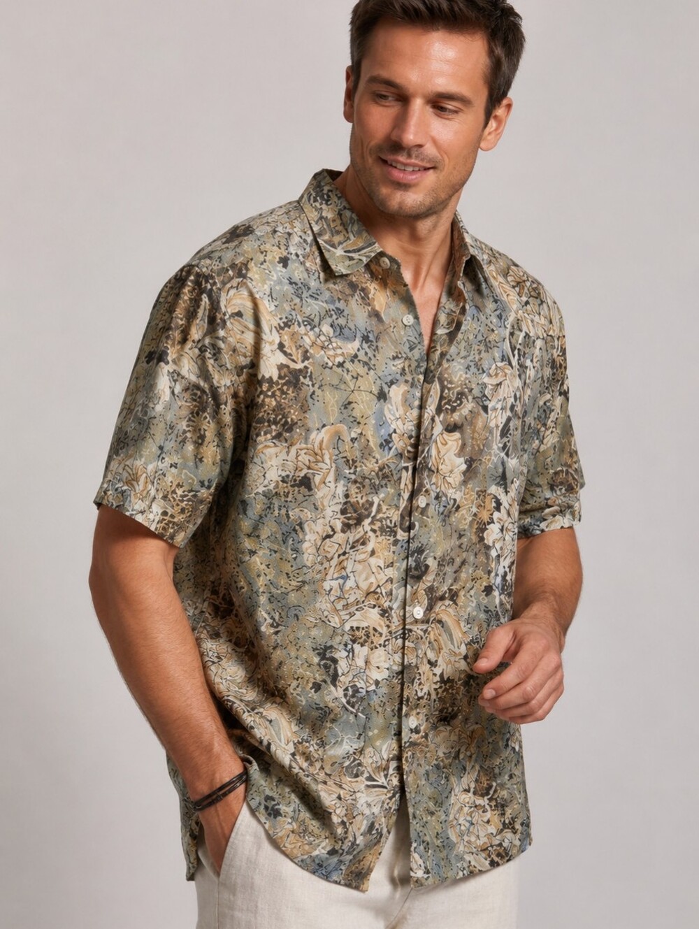 TORI RICHARD Good Reef Cotton Lawn short sleeve shirt. Size XL